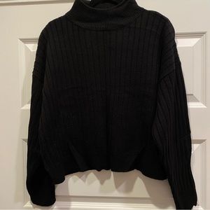 Topshop black cowlneck